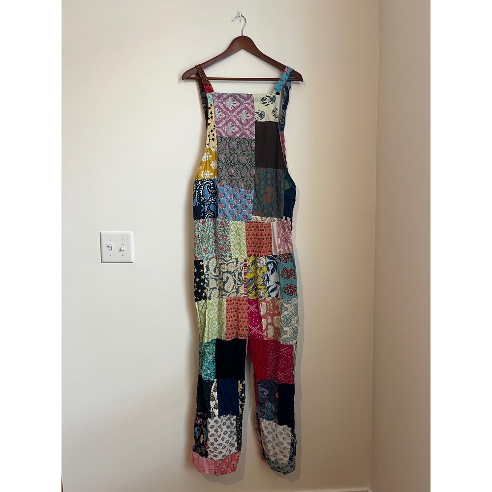 Ashley Taylor Patchwork Overalls One Size Women C… - image 3